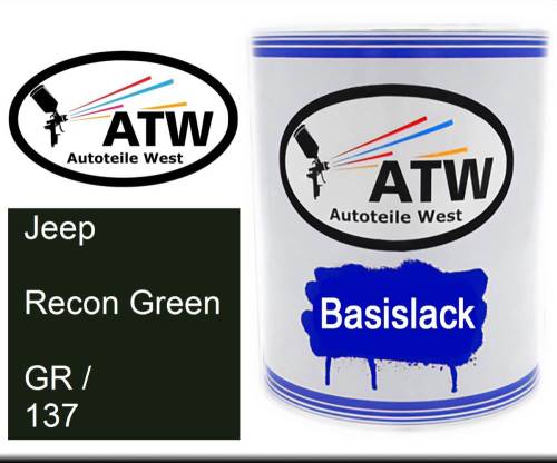 Jeep, Recon Green, GR / 137: 1L Lackdose, von ATW Autoteile West.